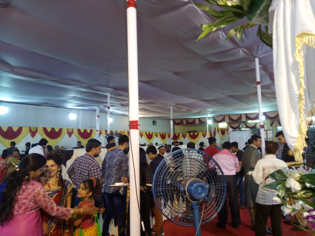 Outdoor catering event